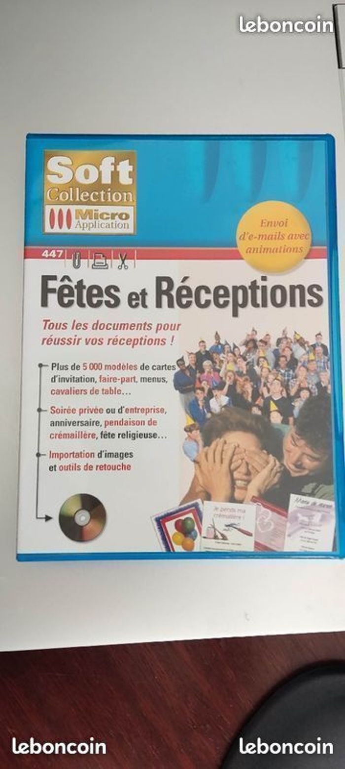Logiciel fêtes et réceptions soft collection