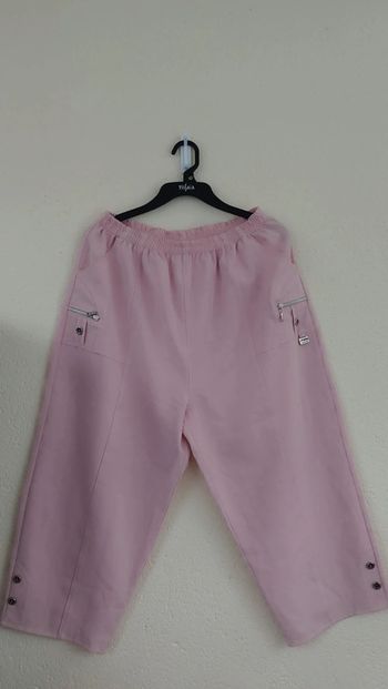 Pantacourt rose - Made in Italy - taille 48