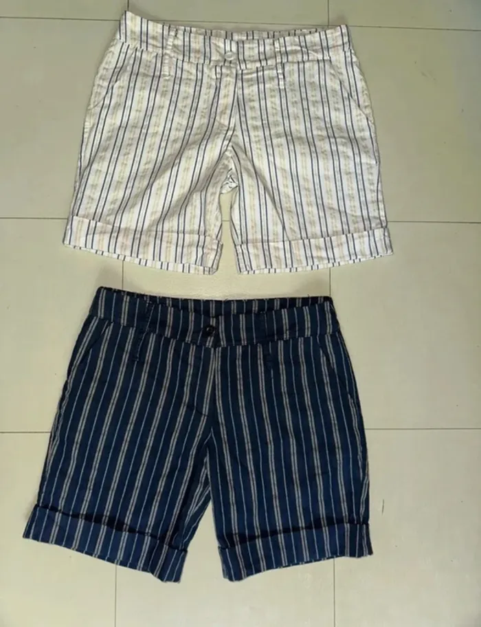 2 shorts à rayures TS neuf