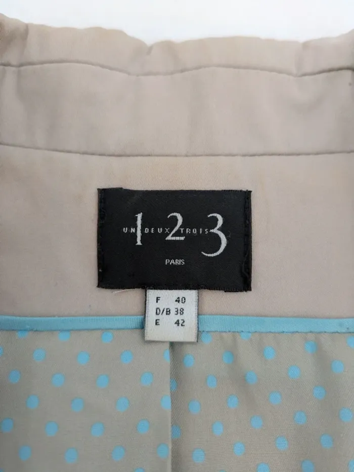 Veste d'été blazer en coton - 123 - taille 40 - photo numéro 4