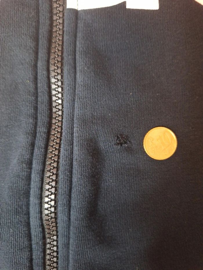Sweat à capuche zippé adidas noir vintage - taille L - photo numéro 11
