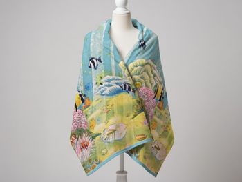 paréo coloré poissons voile 168 x 110 cm Neuf