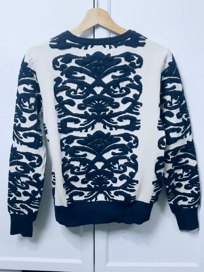 Pull crème et marine chic S/M - photo numéro 7