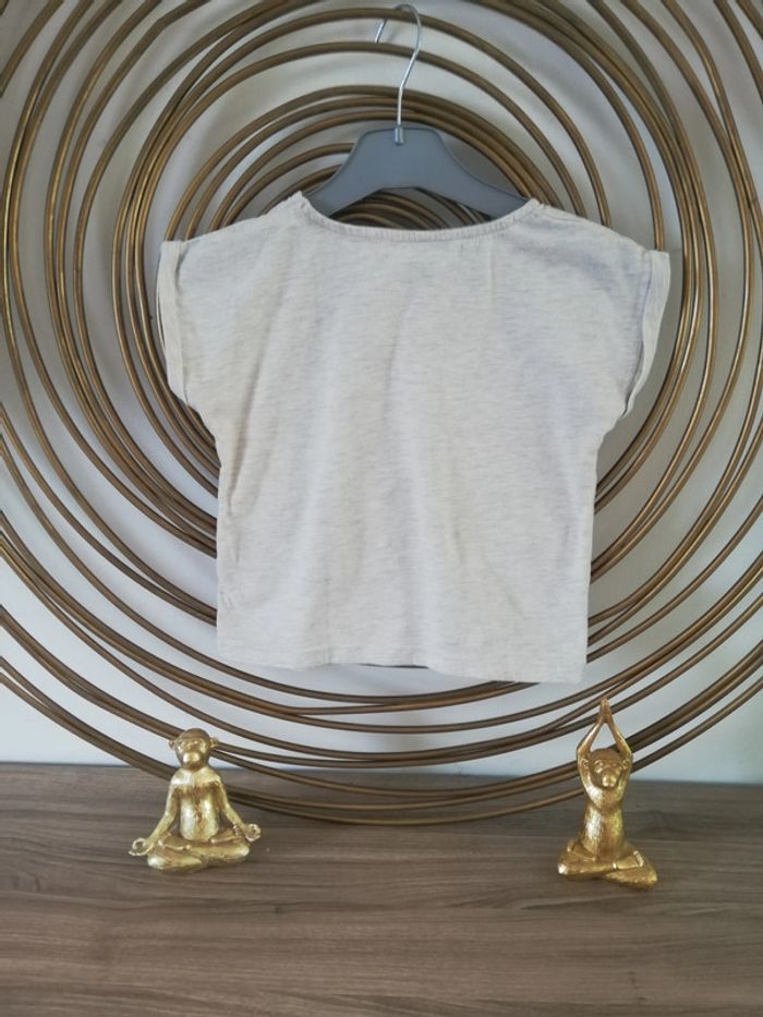 Tshirt manches courtes beige Tape à l'oeil fille T4ans - photo numéro 2