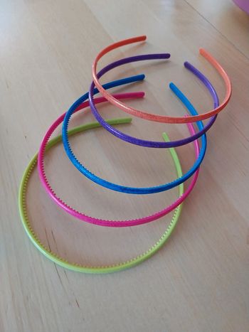 Lot de 5 serres tête fille multicolore à paillettes