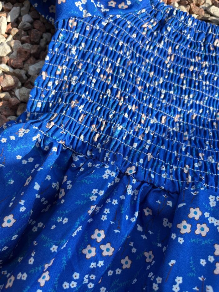 Shein robe à fleurs bleue - 7/8 ans - photo numéro 4