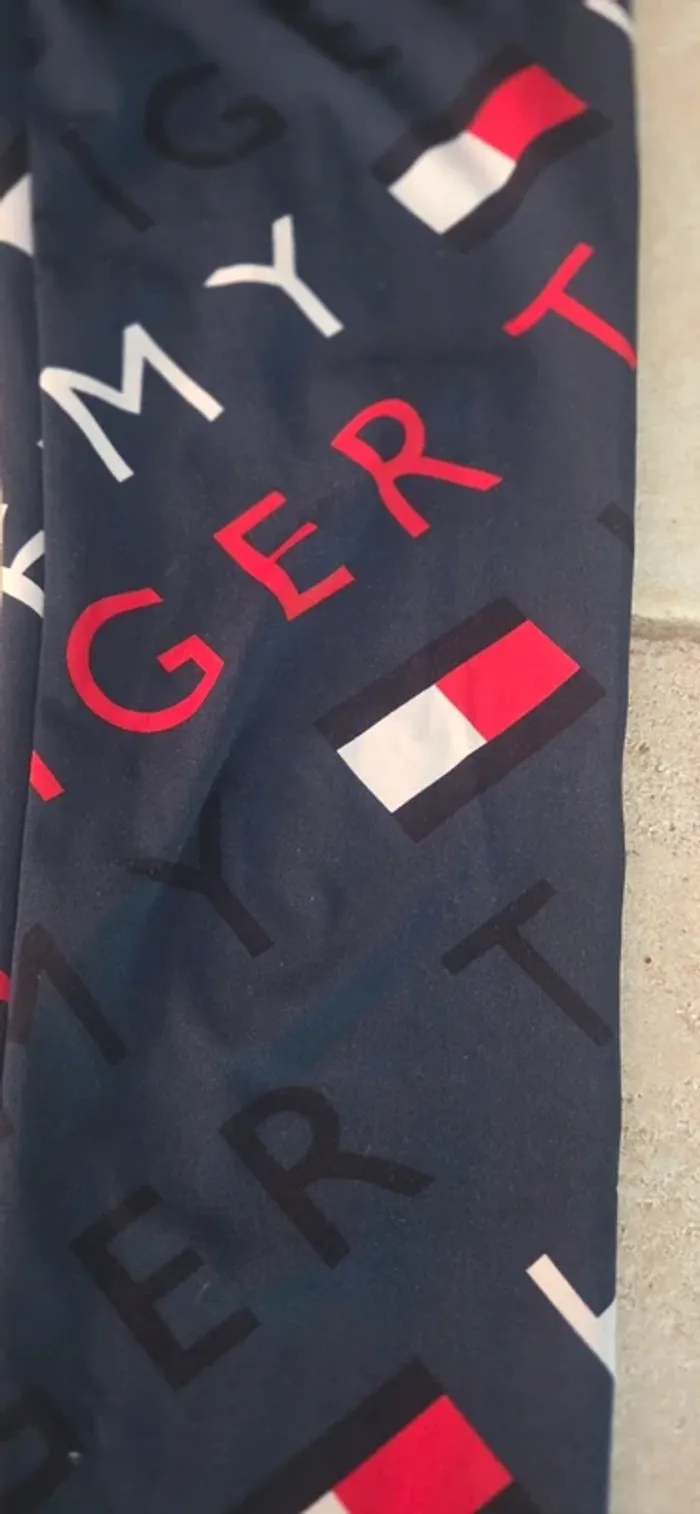 Legging Tommy Hilfiger fille 14 ans / XS femme Bleu logo all over - photo numéro 5
