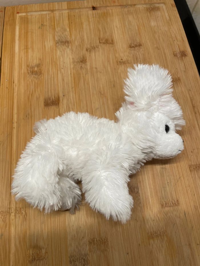 Peluche Aurora chien blanc - photo numéro 3