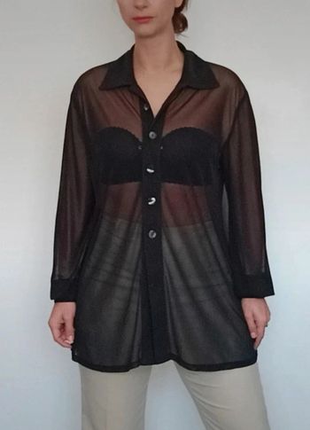 Chemisier voile noir sexychic taille unique