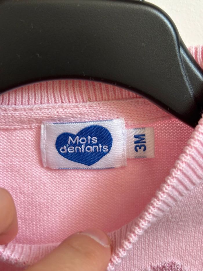 Pull cœur rose 3 mois - photo numéro 4
