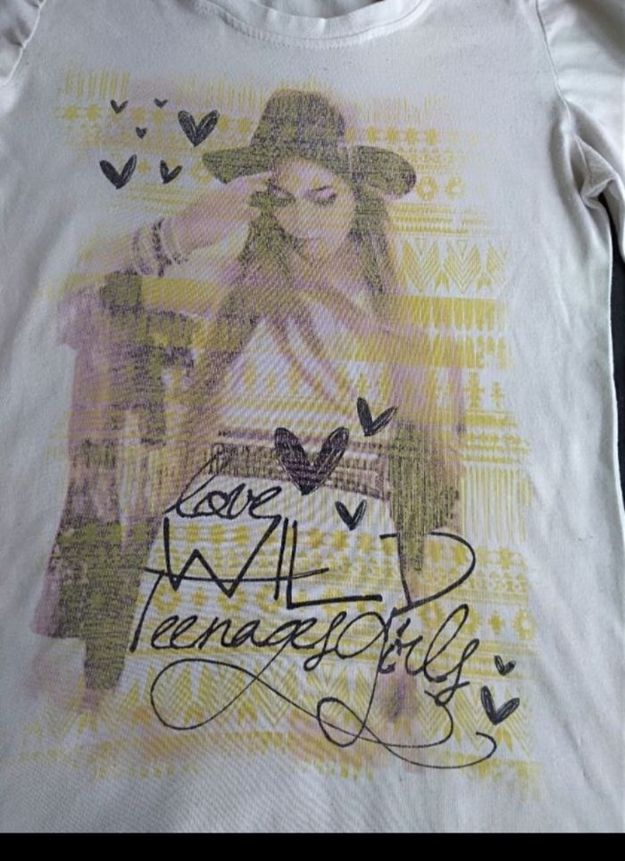 T-shirt à capuche motif imprimé ado 12 ans - photo numéro 2