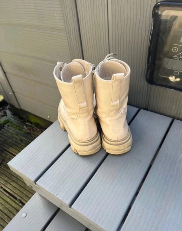 chaussures Boots fille taille 32 beige tex - photo numéro 3