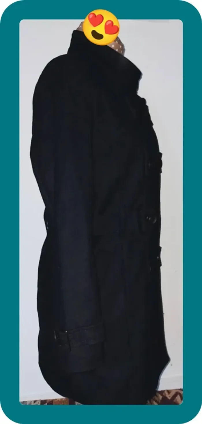 Manteau noir Femme, laine, taille 36-38, Patrice Breal - photo numéro 3