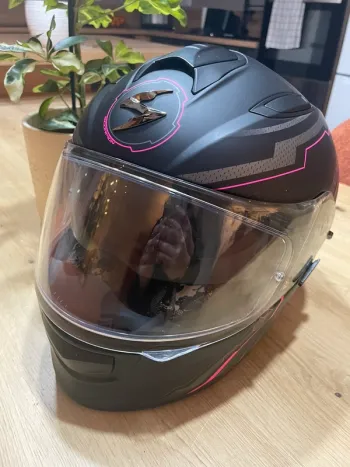 Casque moto femme Scorpion Exo 510 Air – Taille XS – Noir/Rose – Excellent état
