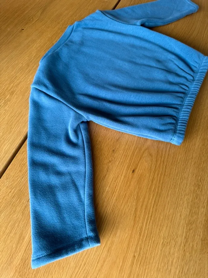 Pyjama molleton et coton 2 pièces ML bleu/blanc avec étoile - Taille 4 Ans - photo numéro 9