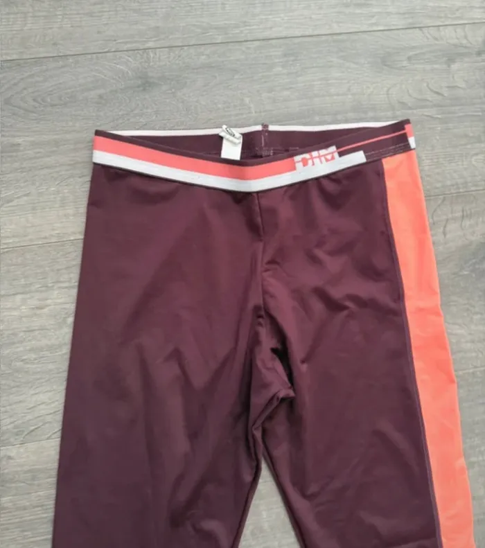 Legging sport bordeaux Dim taille M ou 38 - photo numéro 4