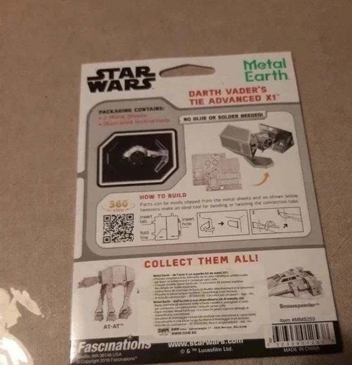 Maquette métal Star wars - Darth Vader's tie advanced X1 - photo numéro 2