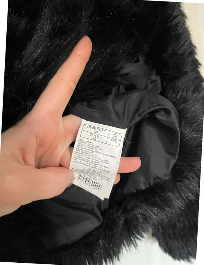 Veste en fausse fourrure noire - Pimkie - XS - photo numéro 7
