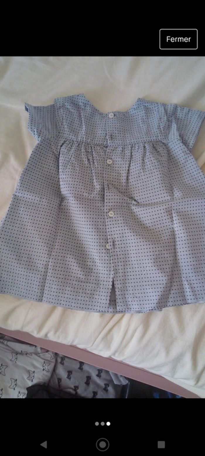 Robe à pois avec noeud Jacadi neuve - photo numéro 3