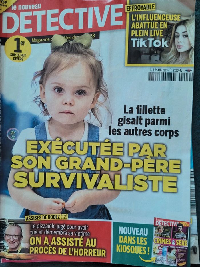 Lot 8 magazines Détective Récents. - photo numéro 6