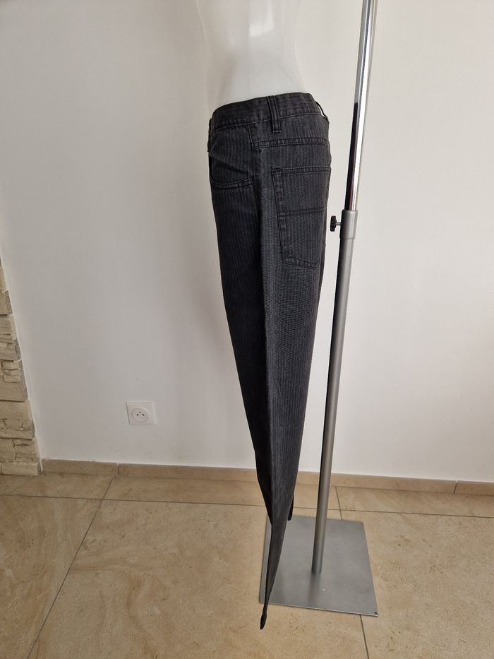 Pantalon homme noir à rayures grises Tissaia - photo numéro 3