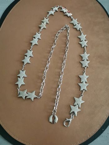 Ceinture Métal femme argenté étoiles