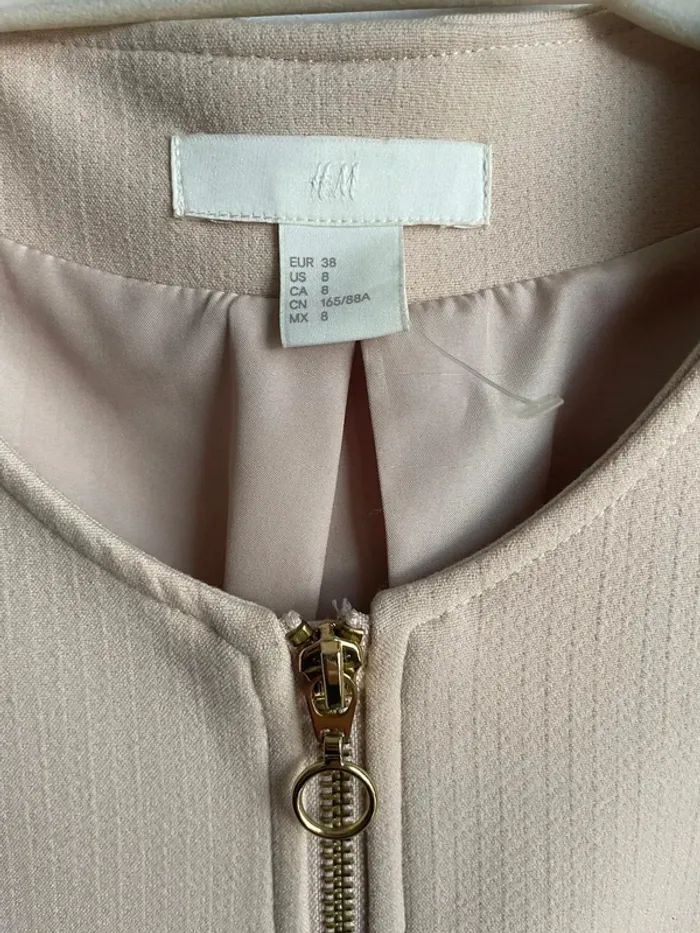 Manteau classe rose poudré - photo numéro 4