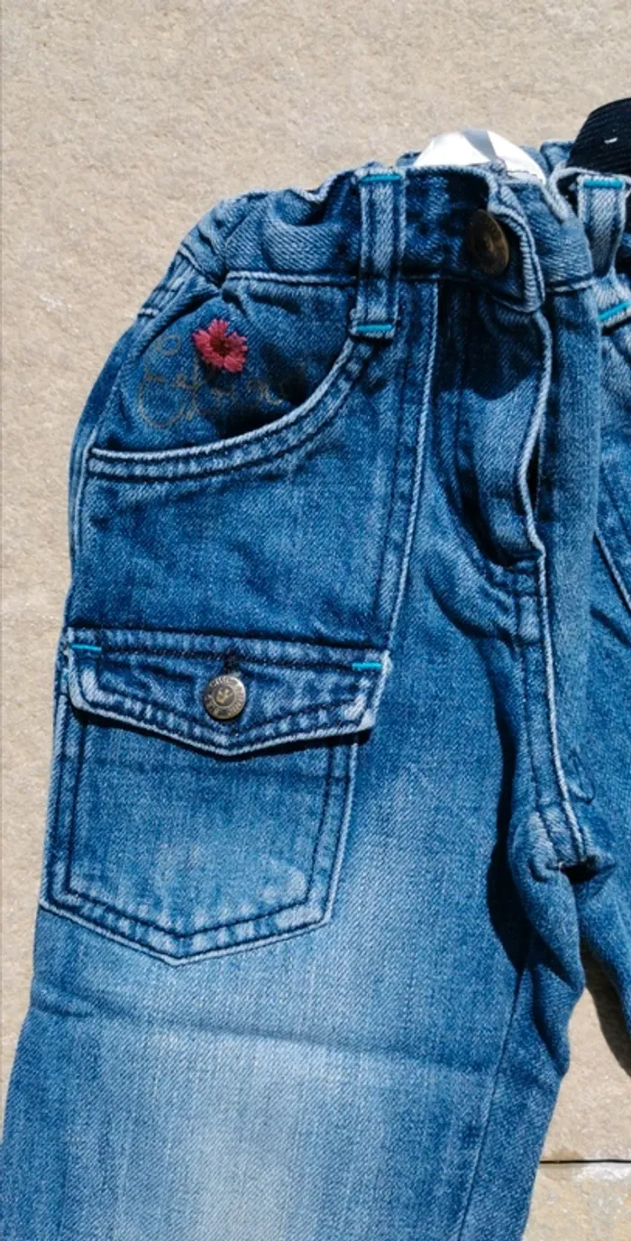 Jeans fleuri kid kanaï 3 ans - photo numéro 3