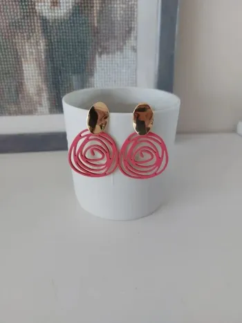 Boucles d'oreilles fantaisie rouge