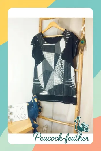 Pull sans manches noir gris T6