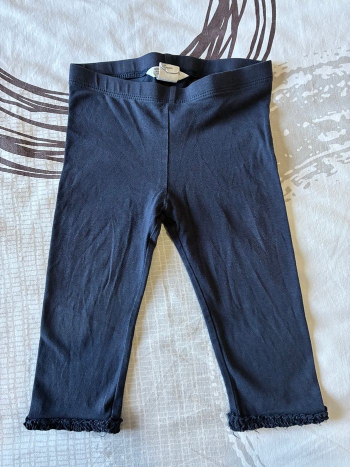 Legging court bleu
