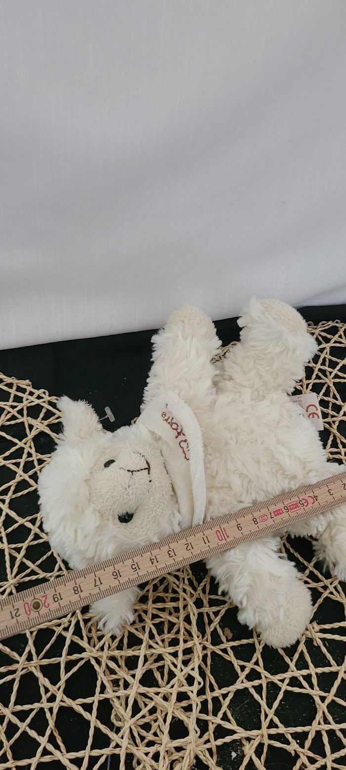 Peluche mouton agneau 20 cm bandana blanc histoire d'ours - photo numéro 5