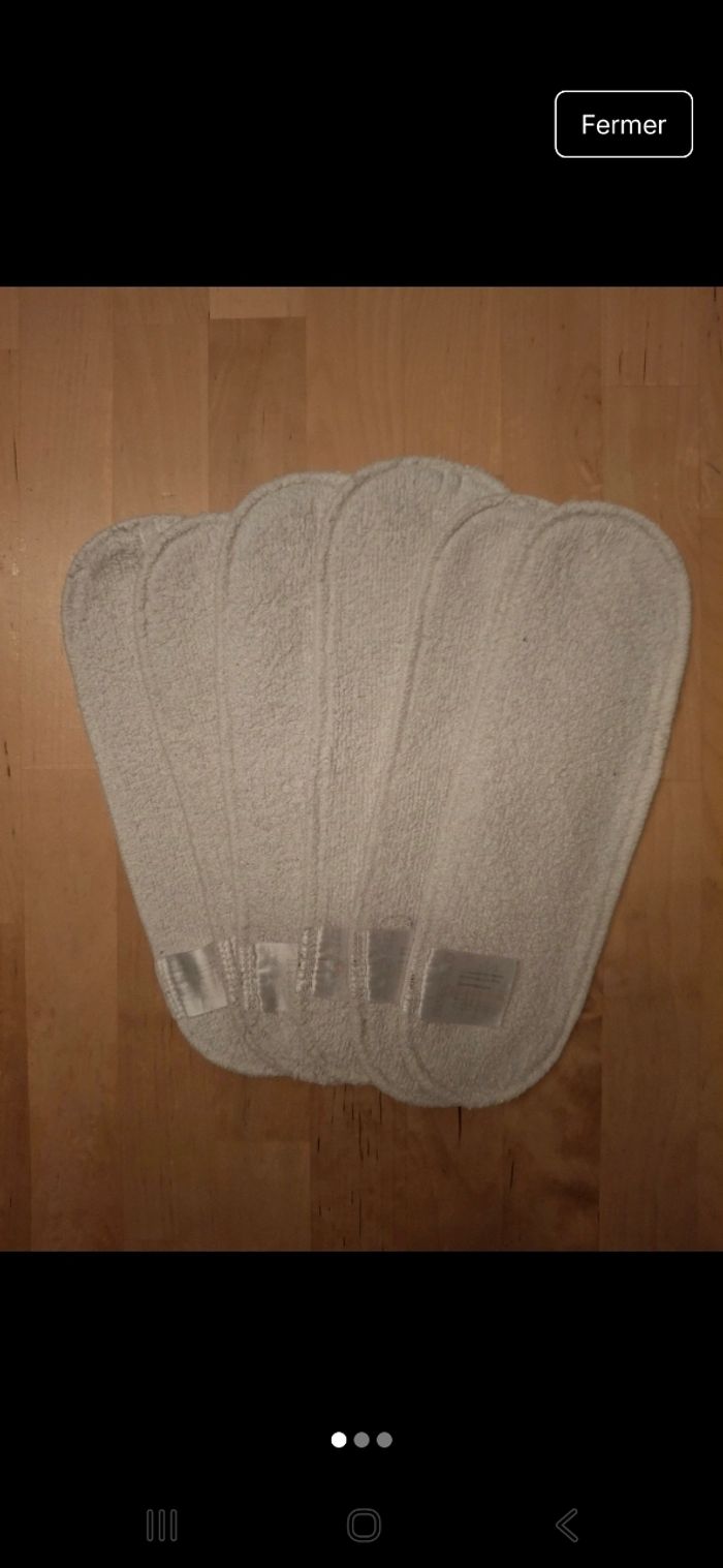 Lot de 6 inserts bambou couches lavables