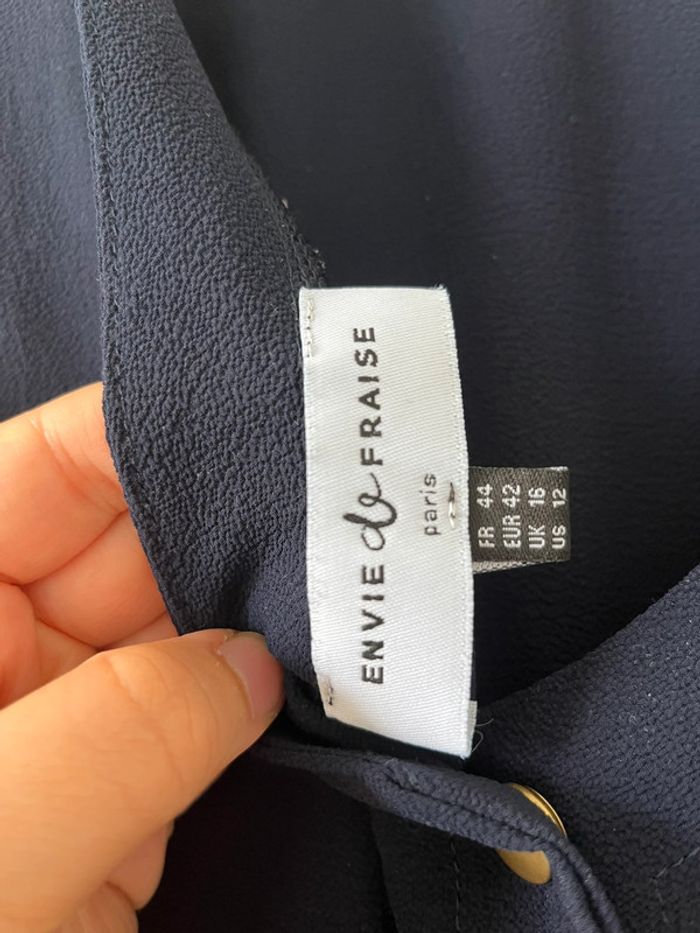 Robe bleue réversible de maternité grossesse allaitement Envie de fraise 42 - photo numéro 2