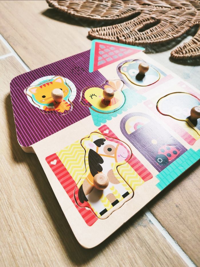 🐱Puzzle sonore les animaux en bois marque Janod - photo numéro 2