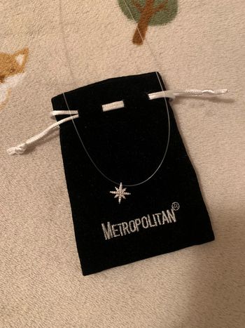 Collier étoile en argent et acier inoxydable