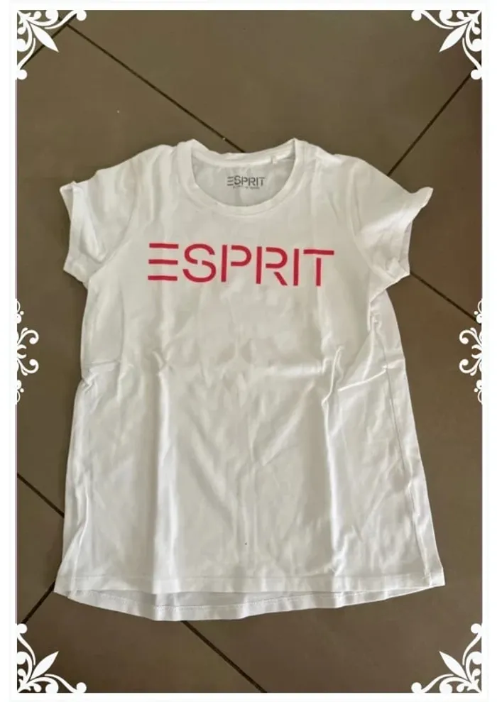 T-shirt blanc esprit enfant fille taille 10 ans - photo numéro 2