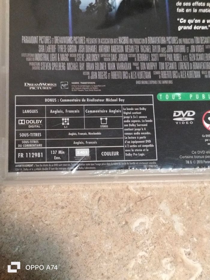 DVD 🧡 Transformers - photo numéro 3