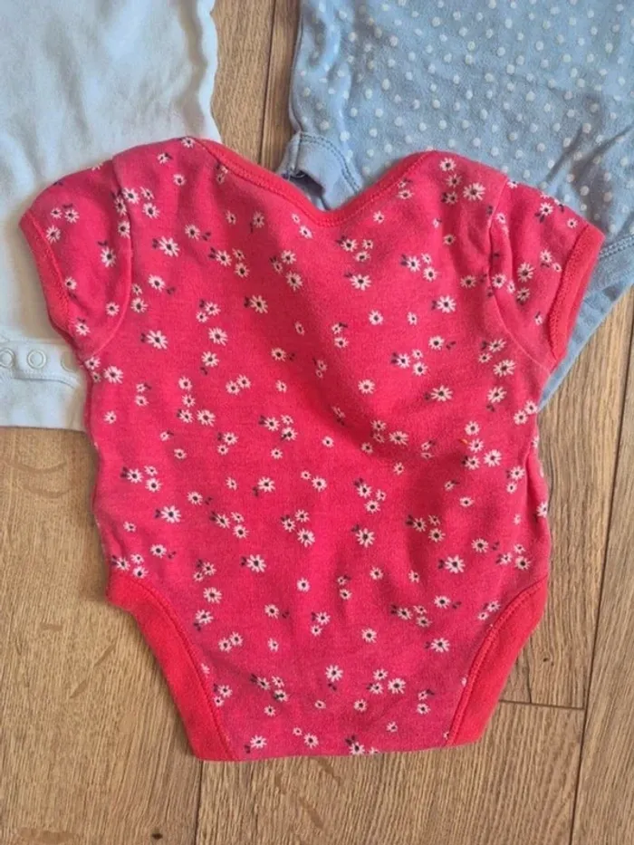 Lot 5 bodies manches courtes  3 mois - photo numéro 2