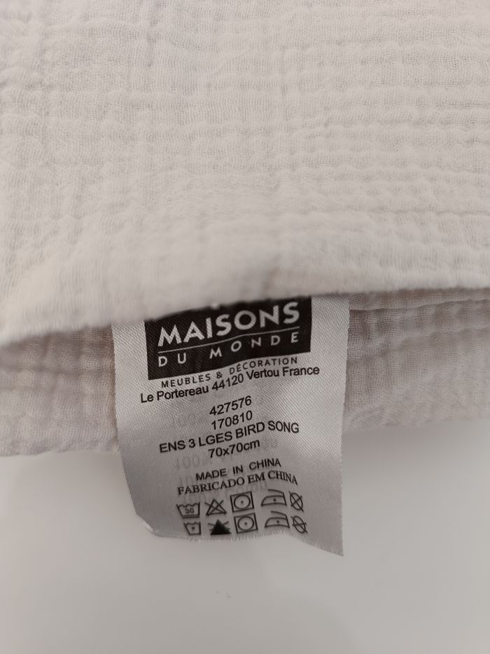 Lot de 4 langes Maison du monde - photo numéro 2