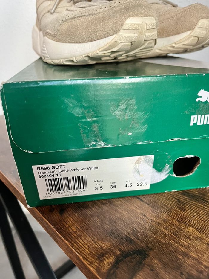 Basket Puma R698 taille 36 Beige - photo numéro 5