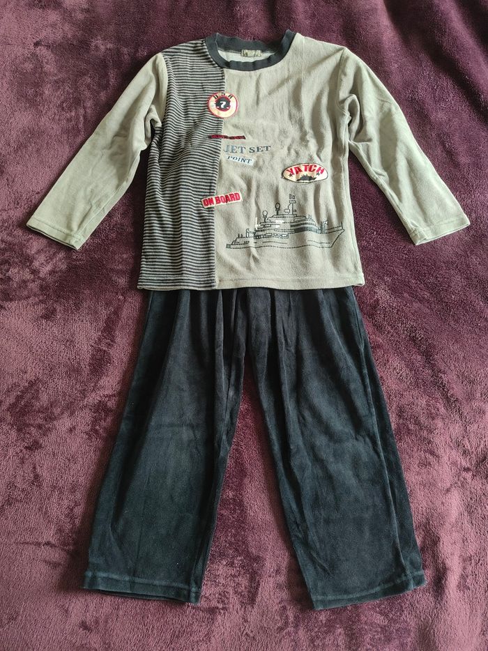 Pyjama 2 pièces noir kaki garçon 8 ans In Extenso