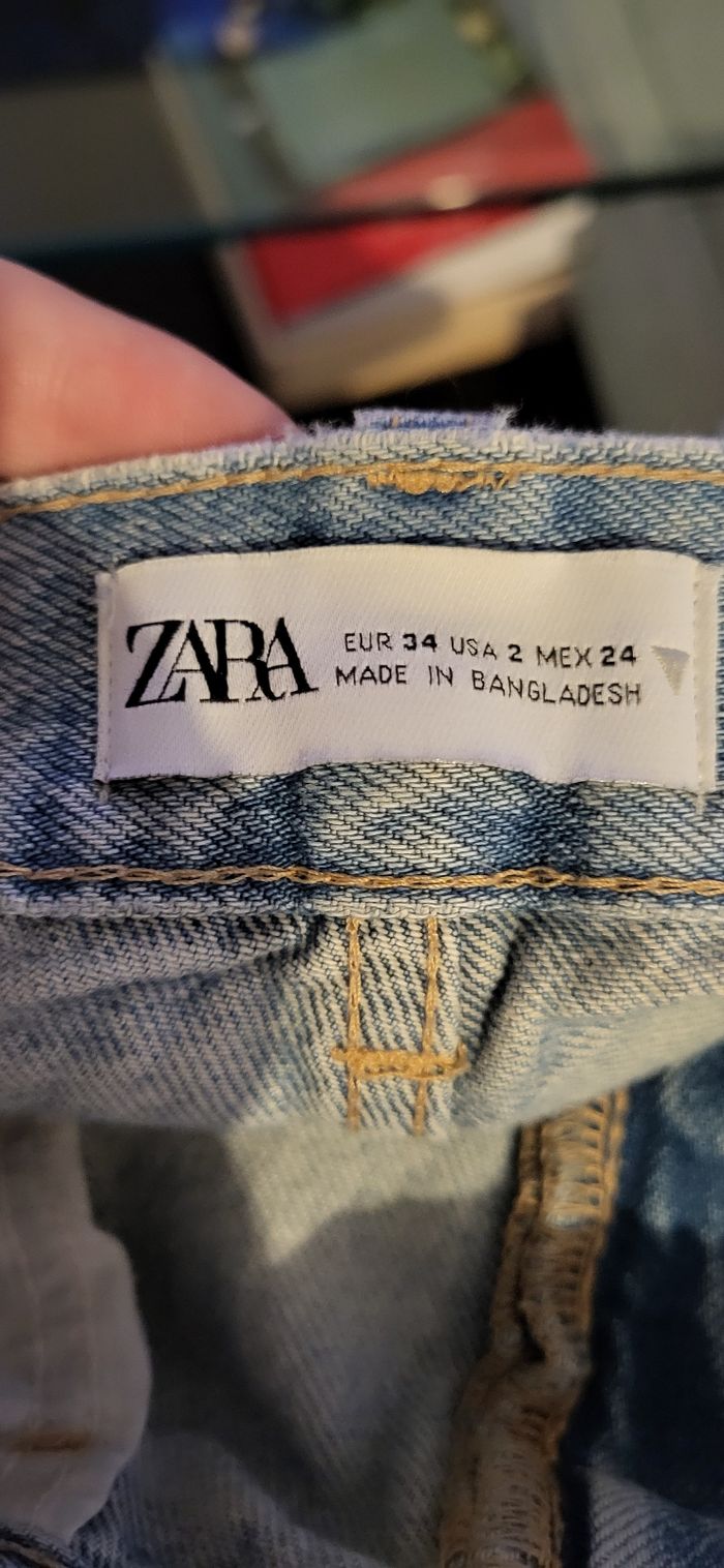 Jeans zara bleu clair - photo numéro 3