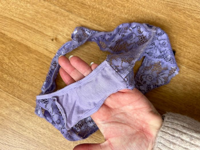 Ensemble soutient gorge + tanga undiz  mauve paillettes - photo numéro 4