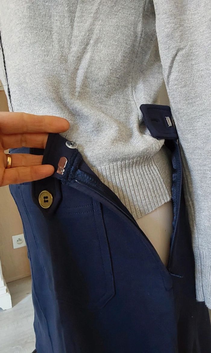 Mini-jupe bleu marine H&M T 34 - photo numéro 3