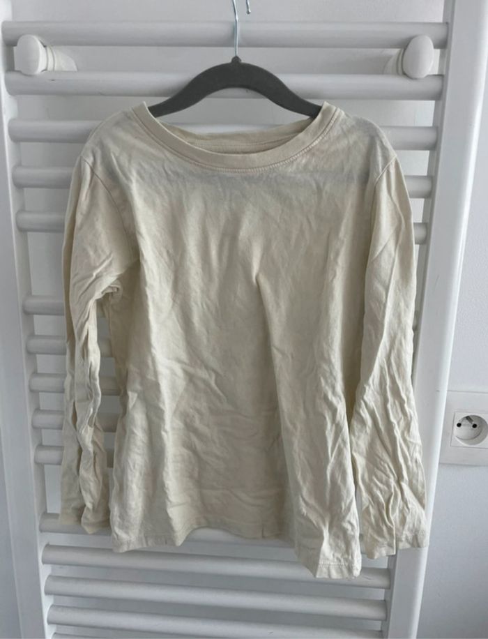 Teeshirt manche longue écru - H&M - 8 ans