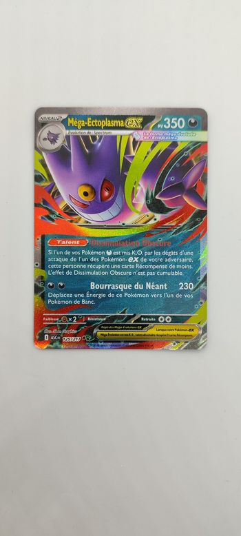 Carte pokémon méga ectoplasma ex 125/217