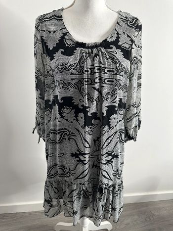 Robe Mandala noire et blanche Jus d’Orange T42