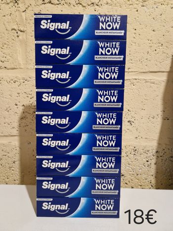 Lot de 9 dentifrice signal white now 