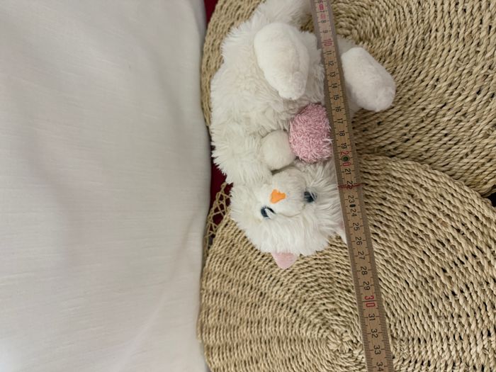 doudou vintage chat blanc boule de laine musical gipsy - photo numéro 4